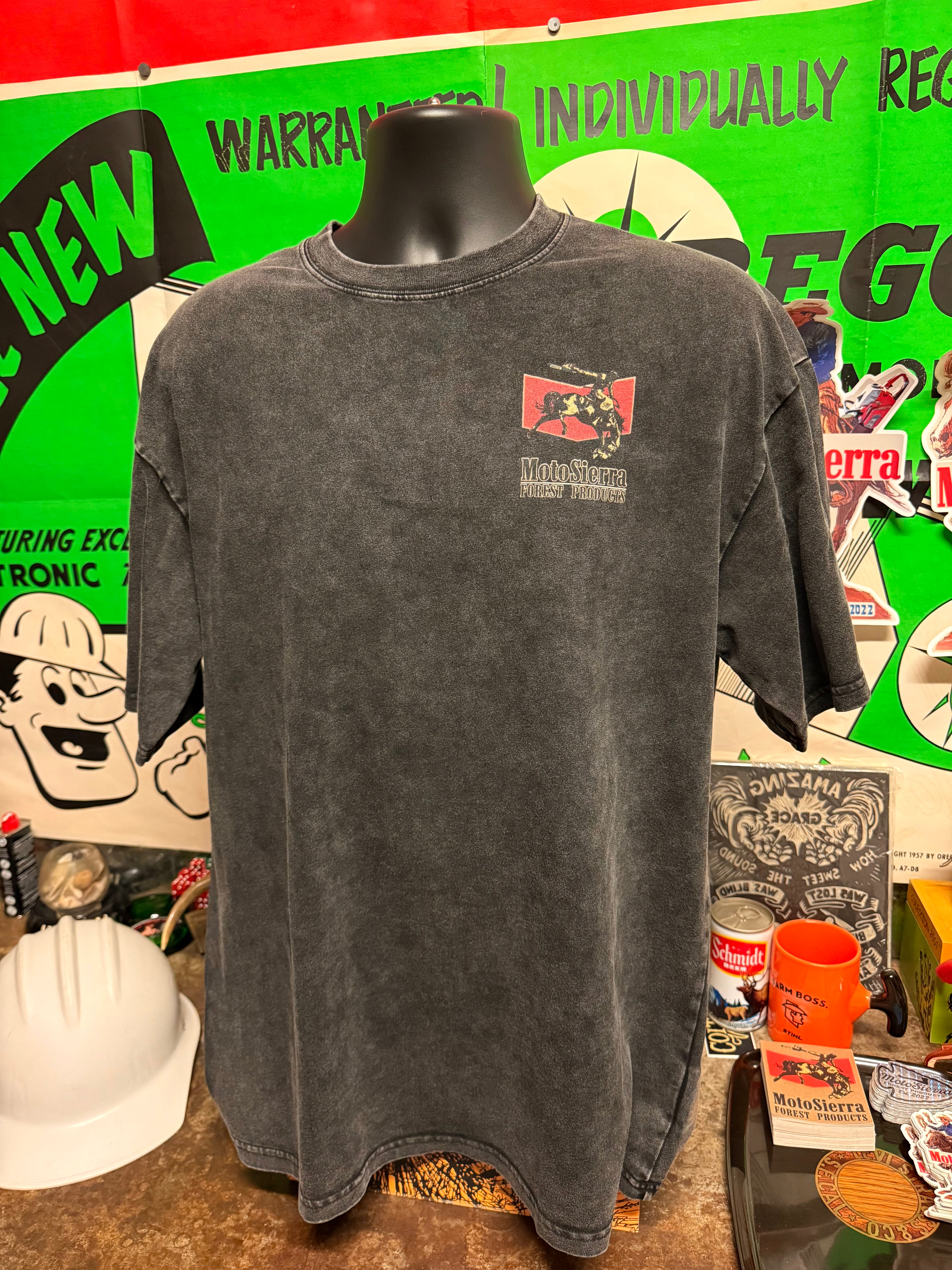 Cowboy Acid Wash Oversize T-Shirt - 250 GSM