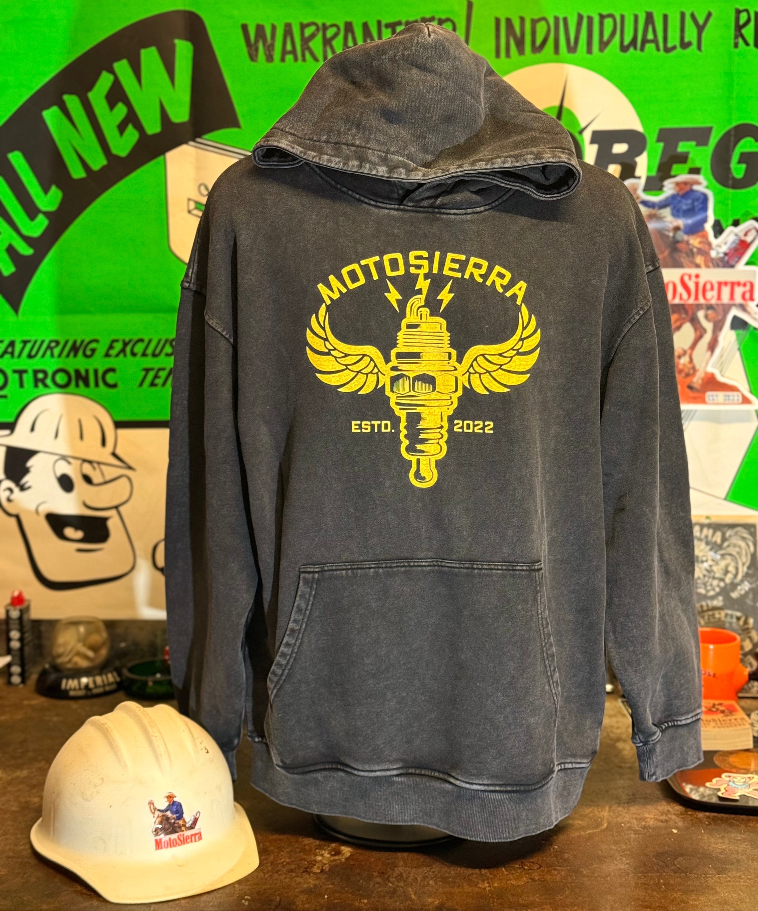 MotoSierra Acid Wash Oversize Hoodie - 420 GSM