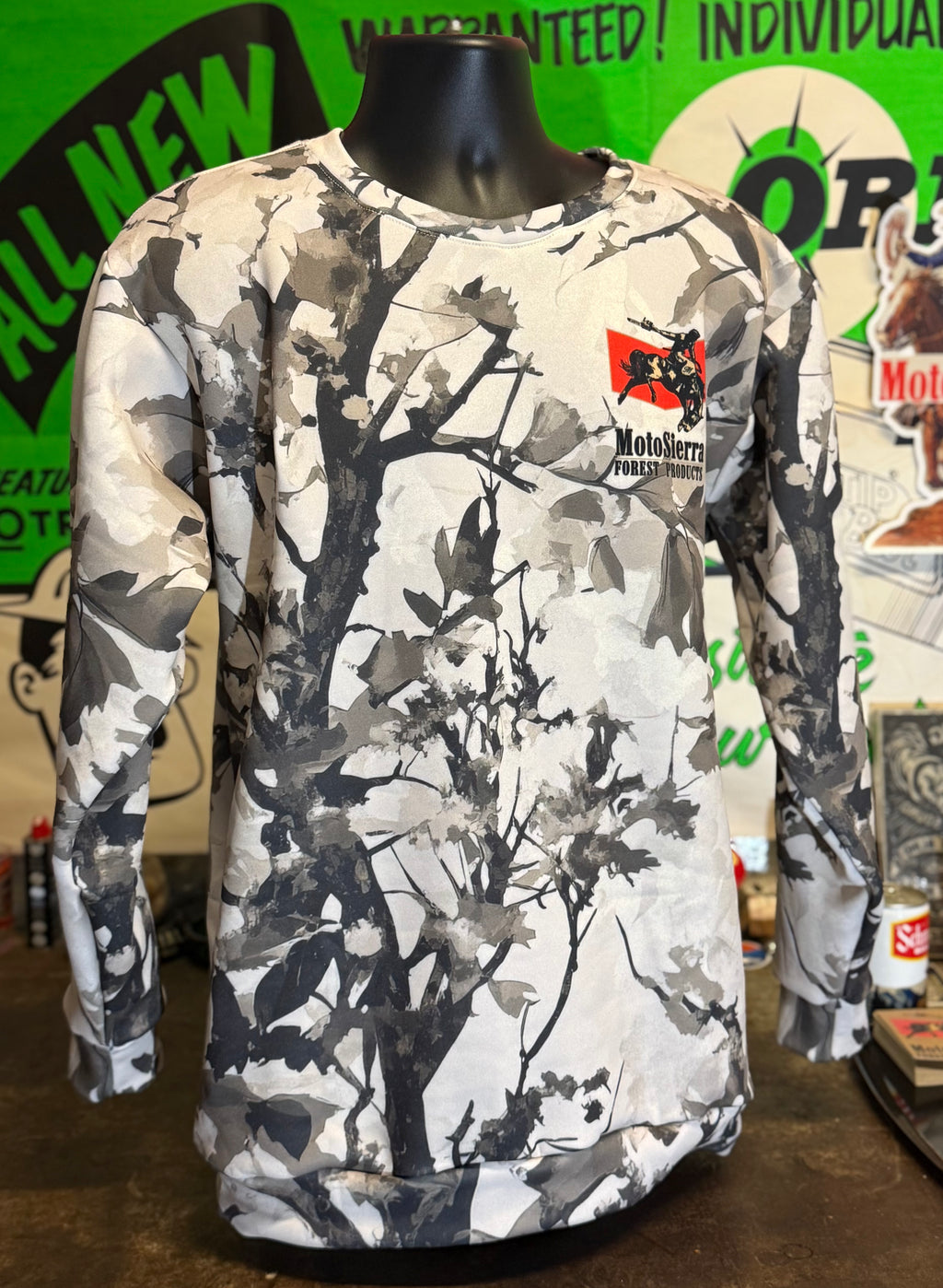 Tree Camo Light  Sweatshirt, Unisex Camo Sweater