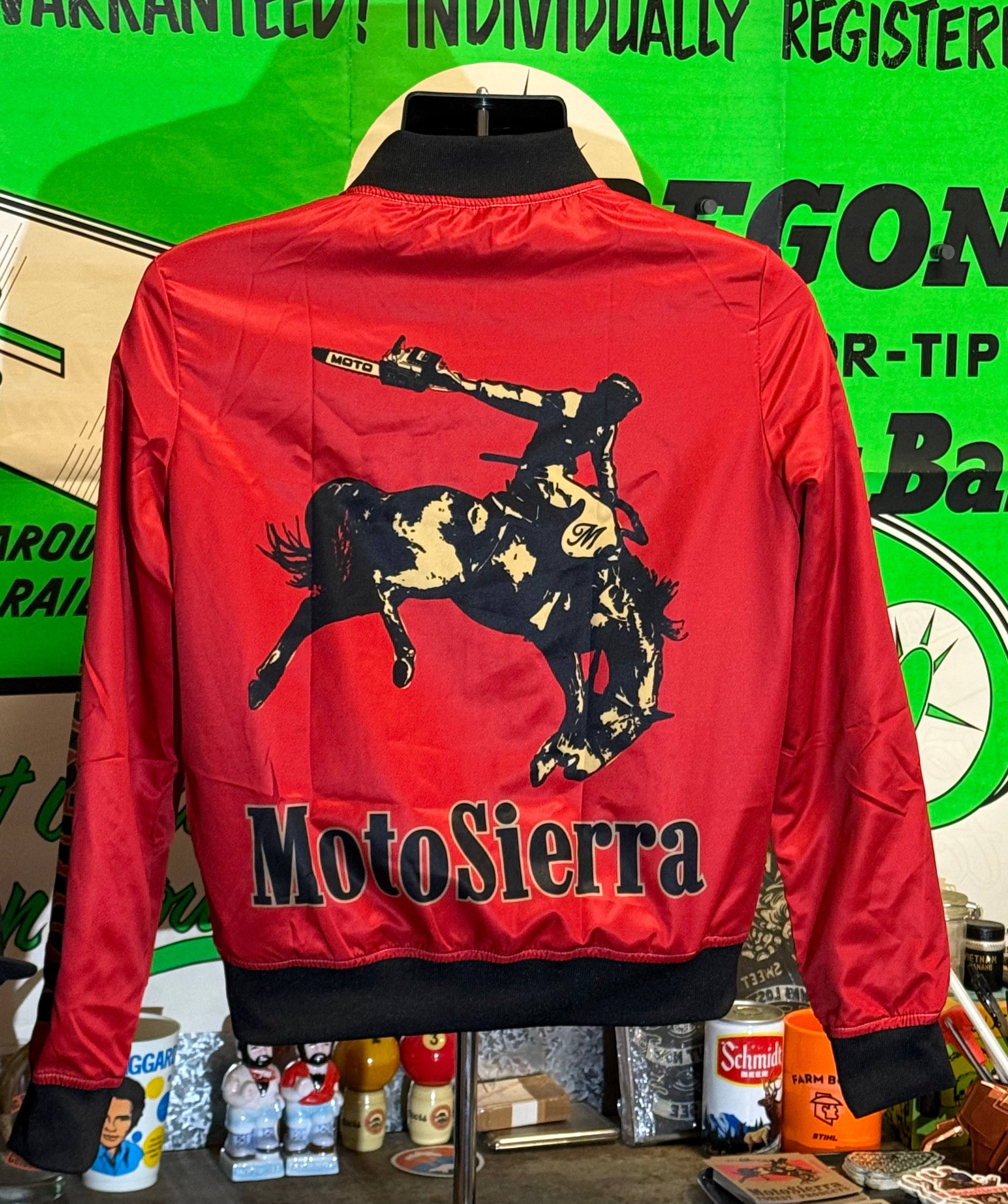 MotoSierra Red Women's Bomber Jacket