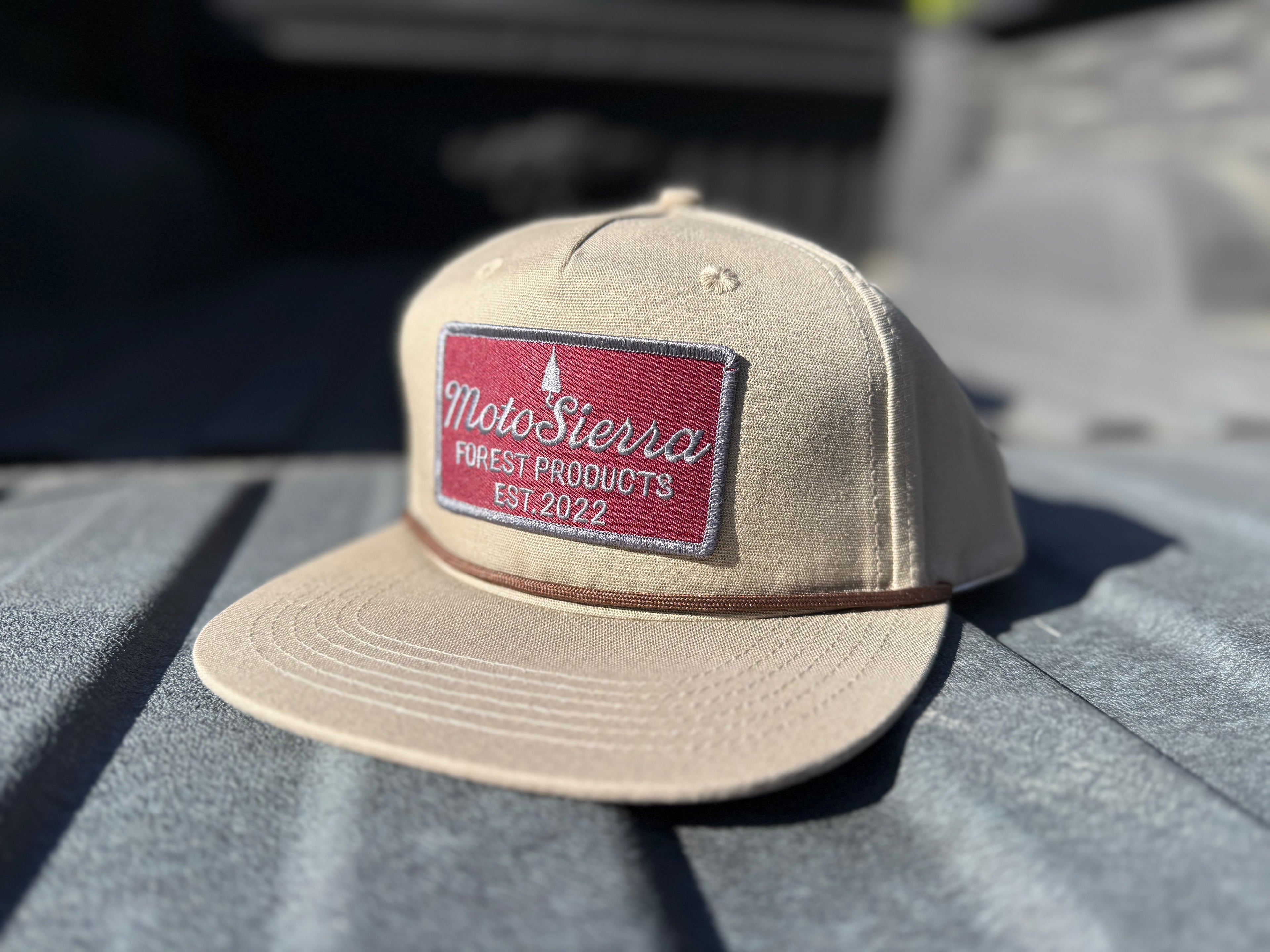 Maroon Patch Rope Hat