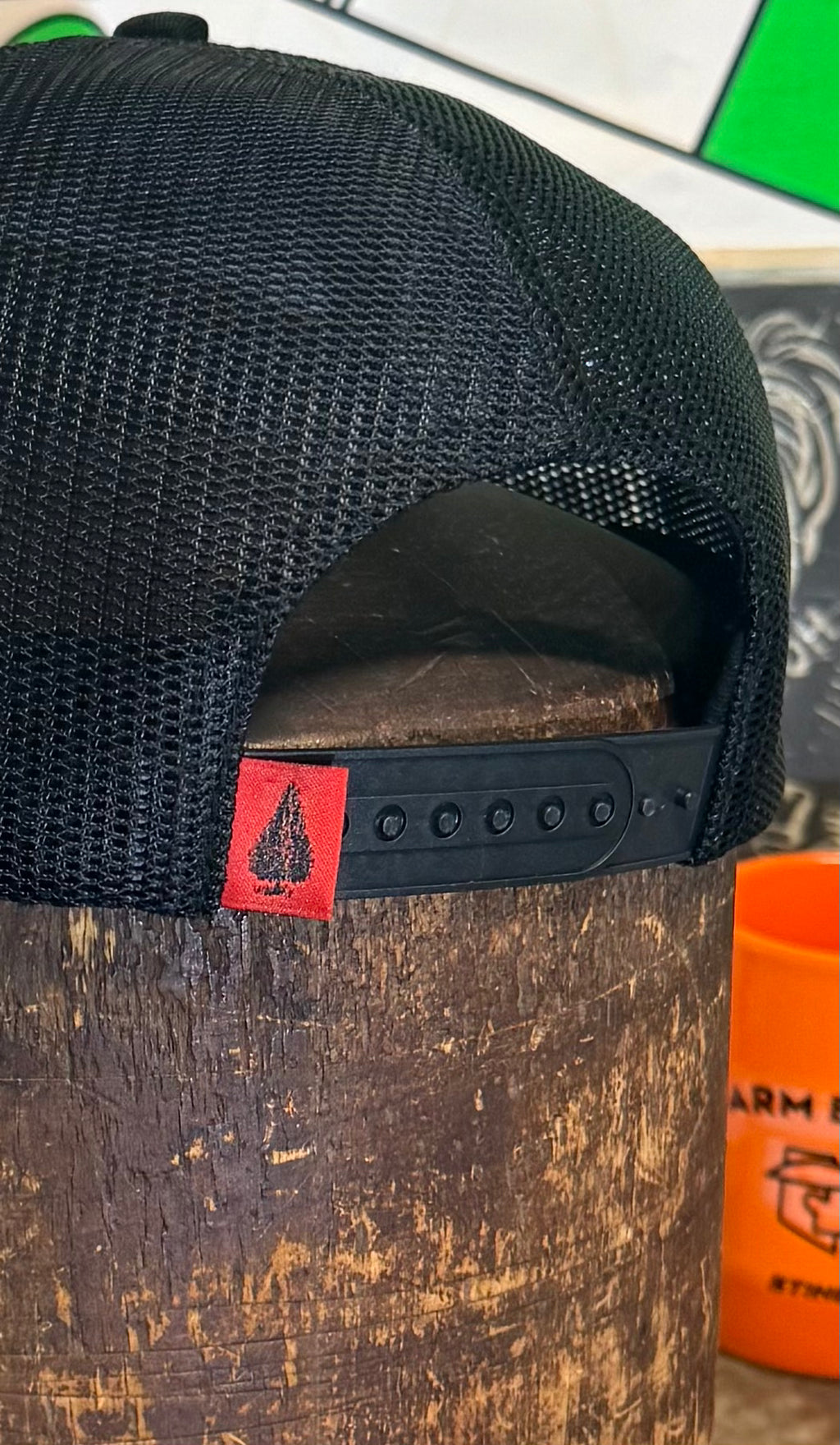 Double Mash All Black Trucker Hat  (Free Domestic US Shipping)