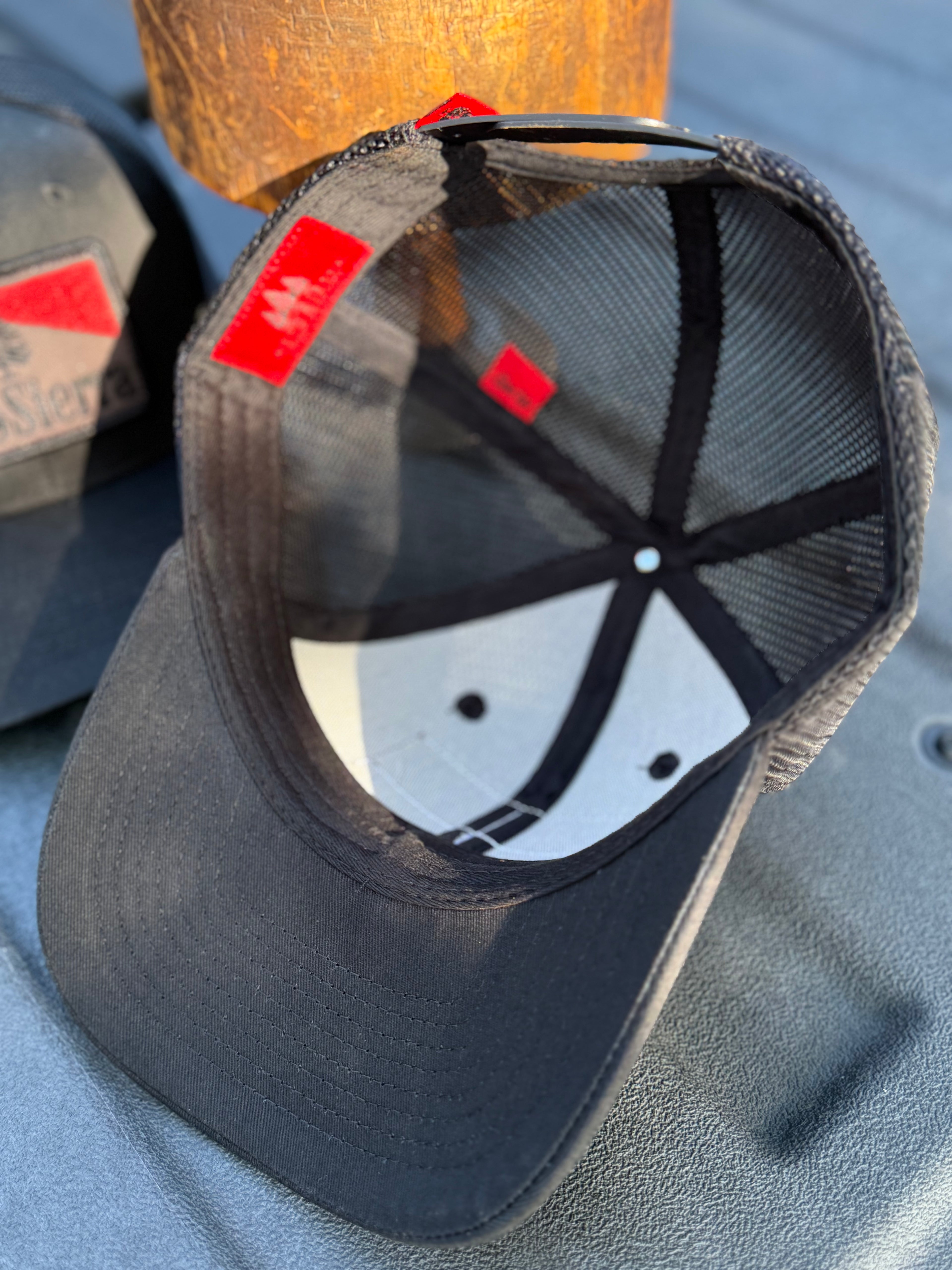 Double Mash All Black Trucker Hat  (Free Domestic US Shipping)