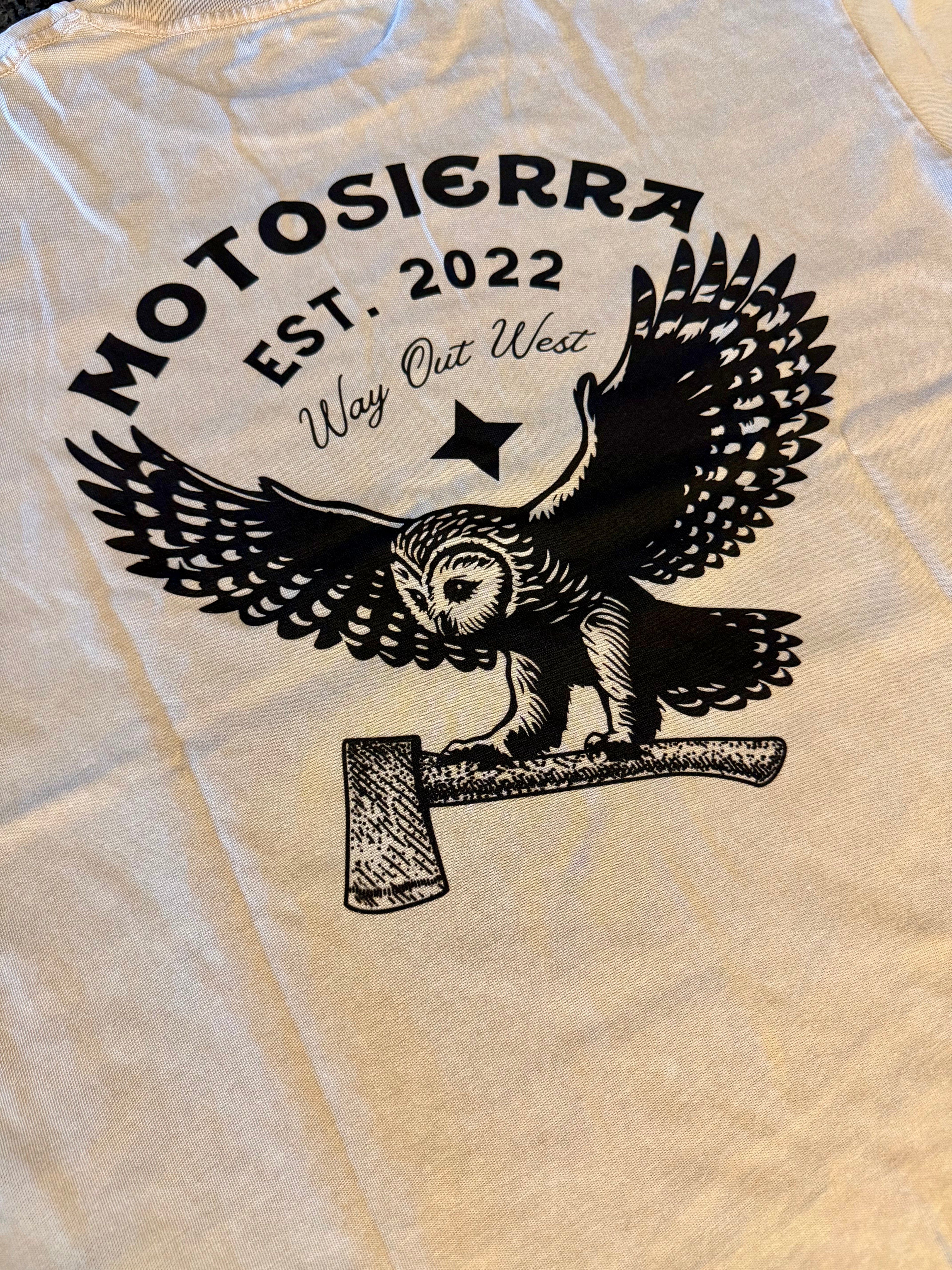 Owl Logo Snow Washed Oversized Cotton T-Shirt