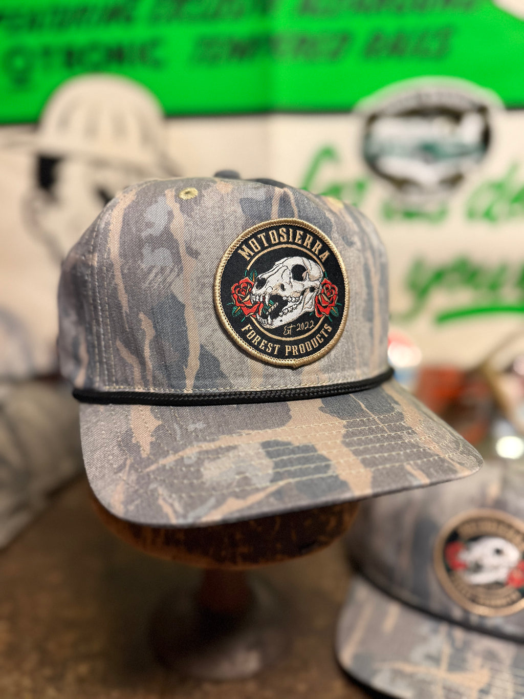 Salt Creek perforated 5 panel camo hat