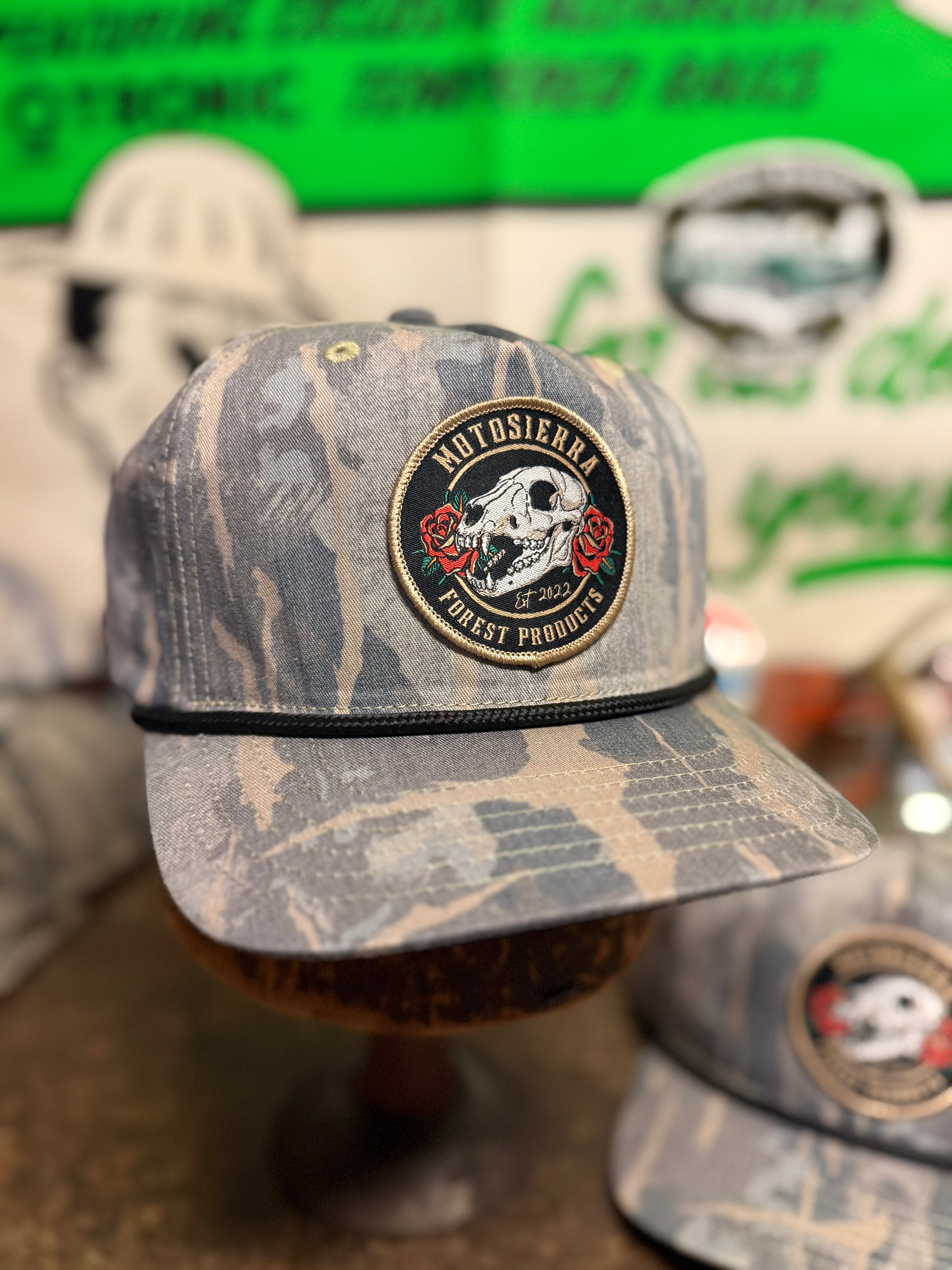 Salt Creek perforated 5 panel camo hat