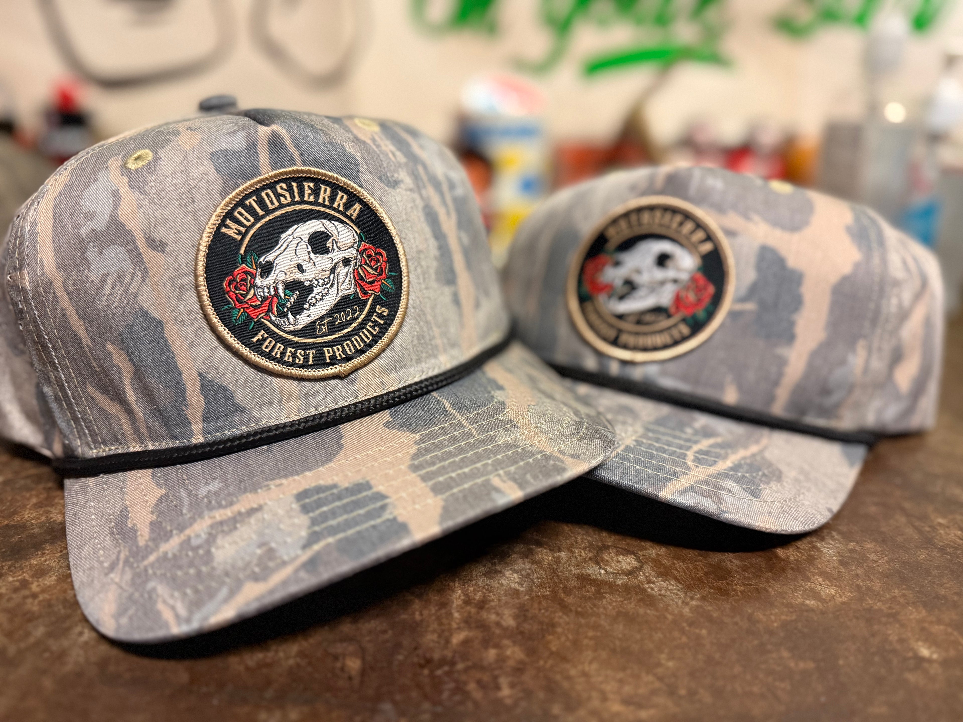 Salt Creek perforated 5 panel camo hat