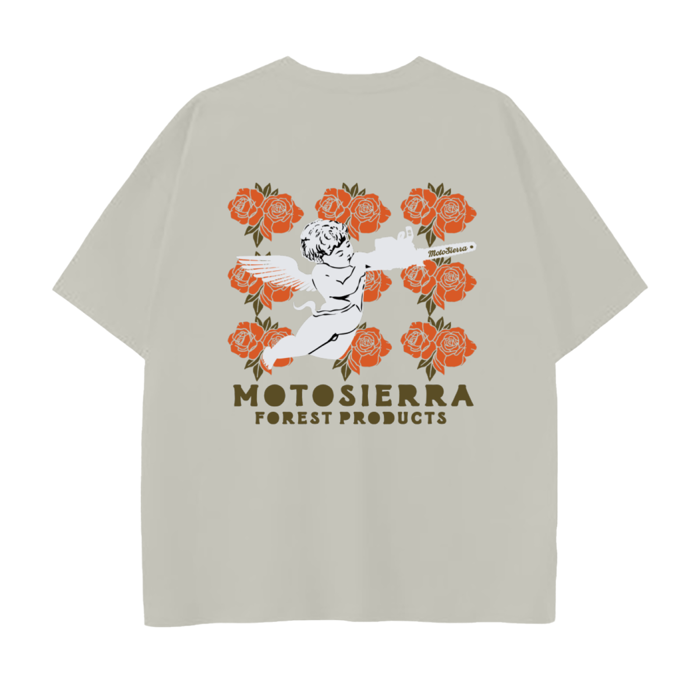 Roses Drop Shoulder Cotton T-Shirt