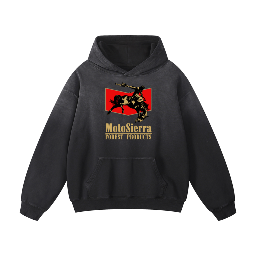 Moto Cowboy Heavyweight Sunfade Oversized Hoodie