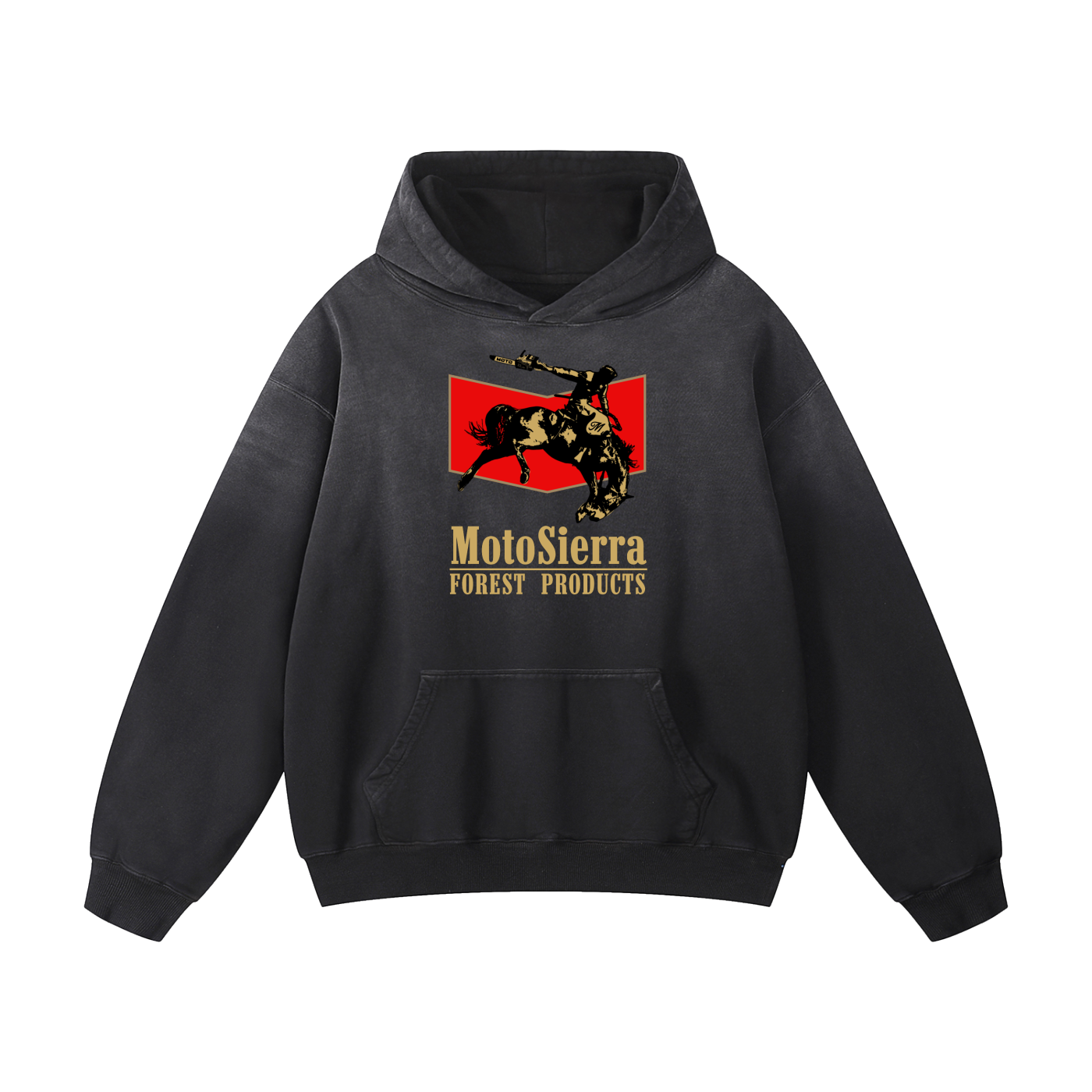 Moto Cowboy Heavyweight Sunfade Oversized Hoodie