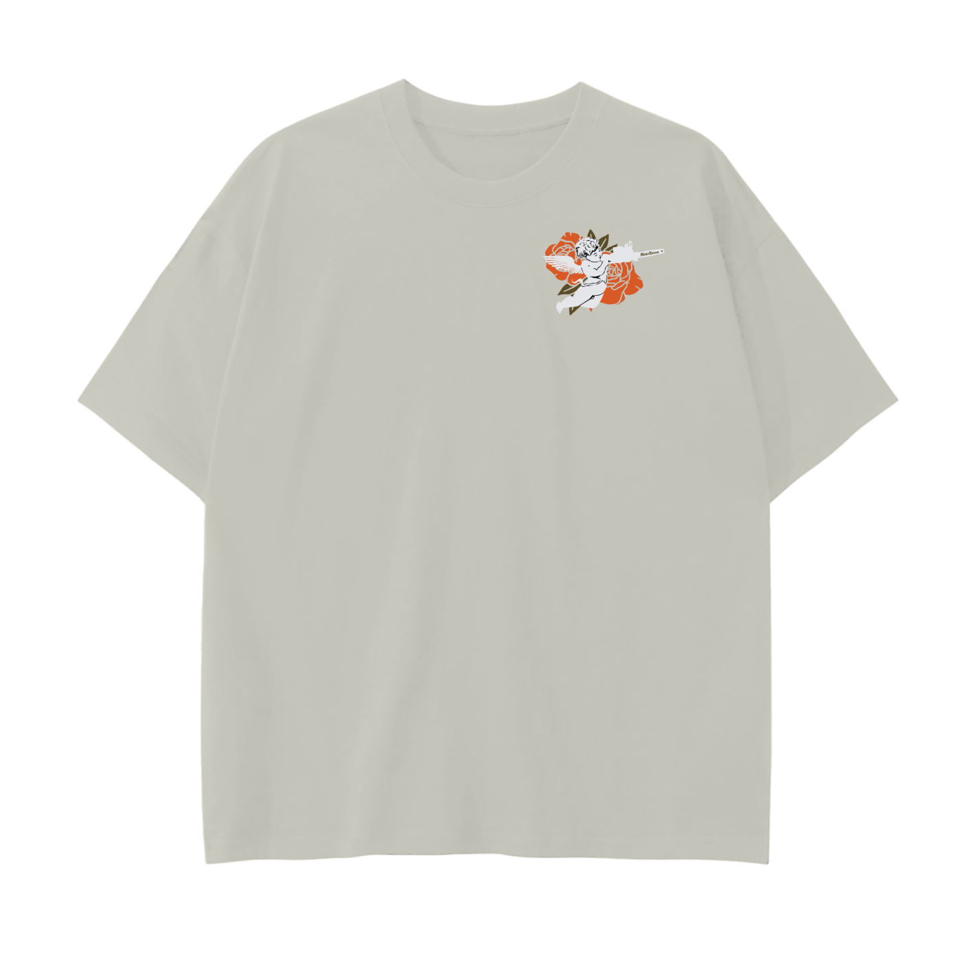 Roses Drop Shoulder Cotton T-Shirt