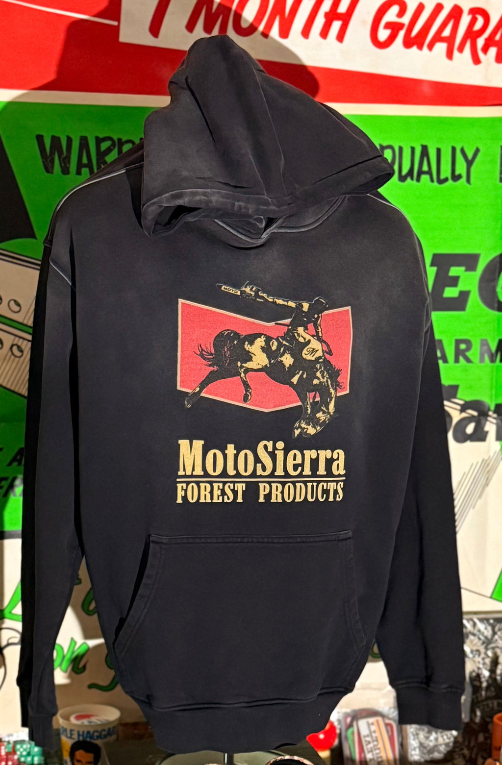 Moto Cowboy Heavyweight Sunfade Oversized Hoodie
