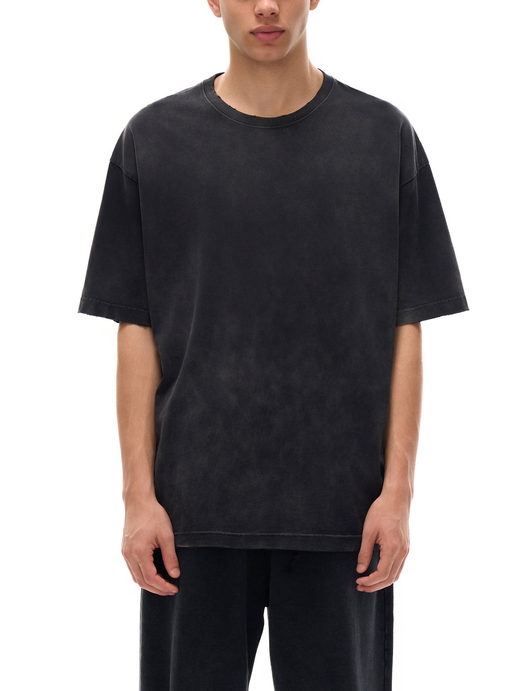 Les Halles Vintage Washed Hand-Frayed T-Shirt