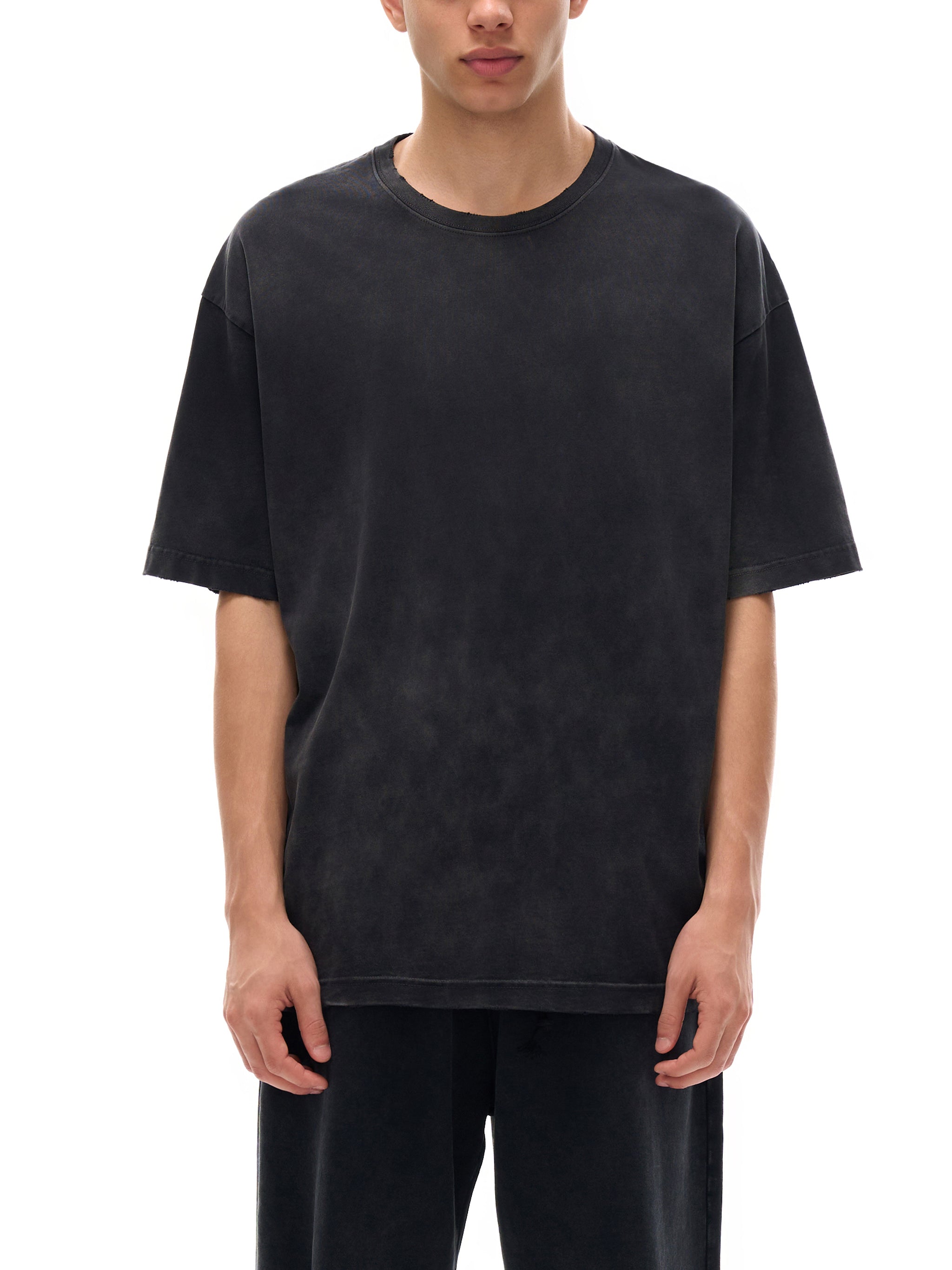 Les Halles Vintage Washed Hand-Frayed T-Shirt