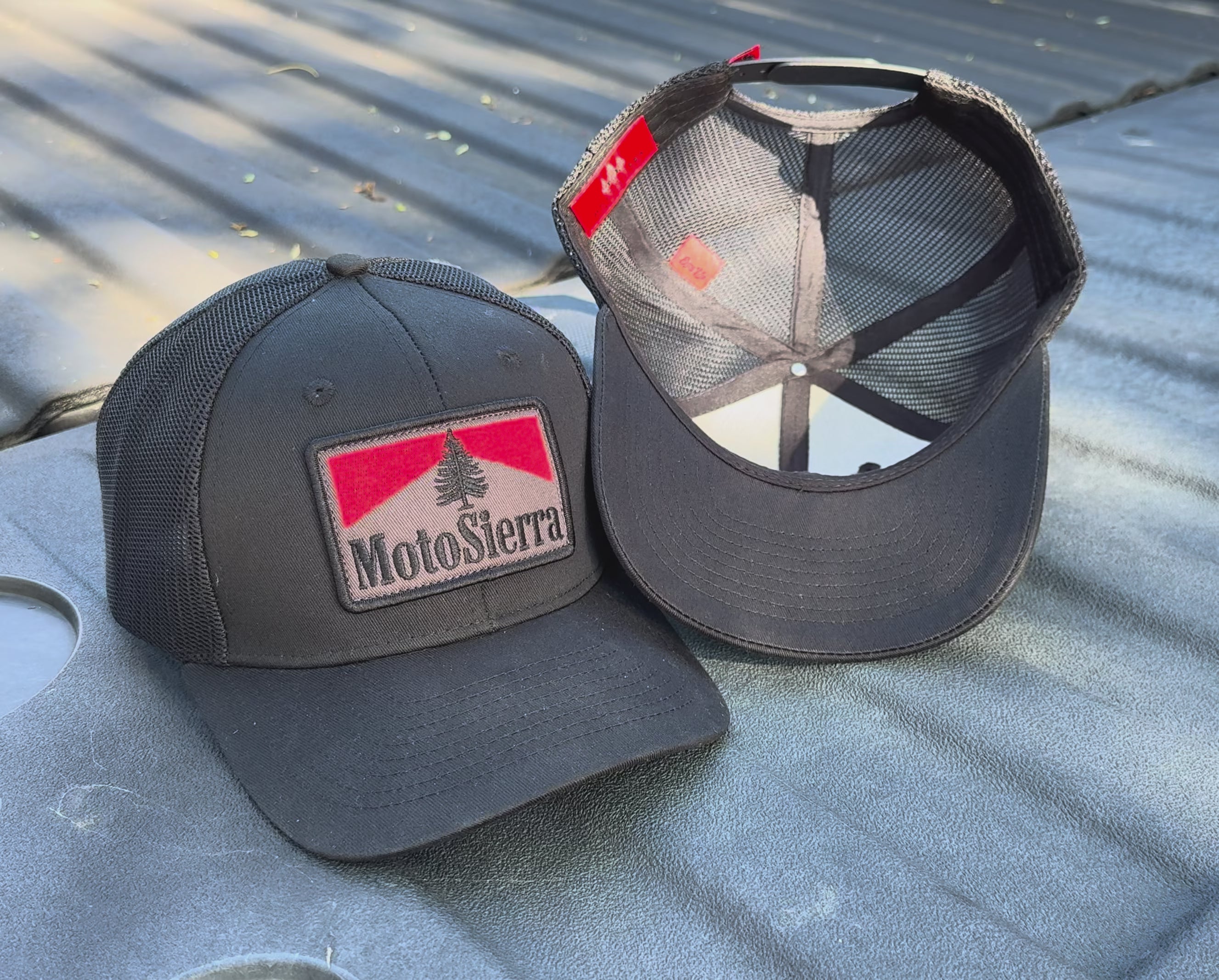 Double Mash All Black Trucker Hat  (Free Domestic US Shipping)