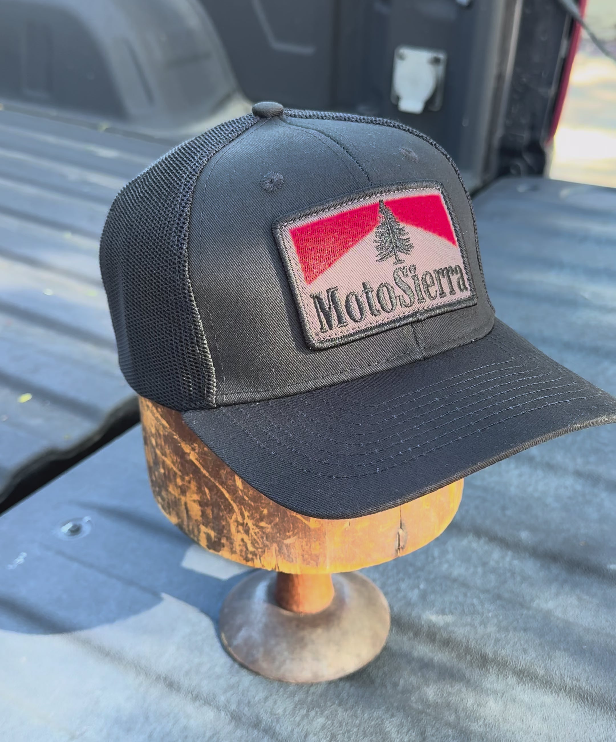Double Mash All Black Trucker Hat  (Free Domestic US Shipping)